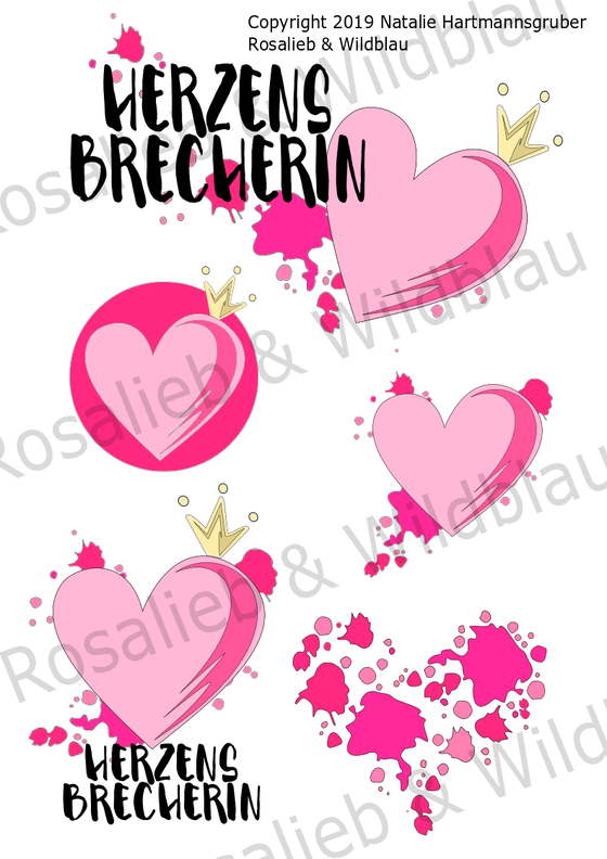 Plotterdateien und Appli Big Pack "Herzensbrecherin"  image number 1