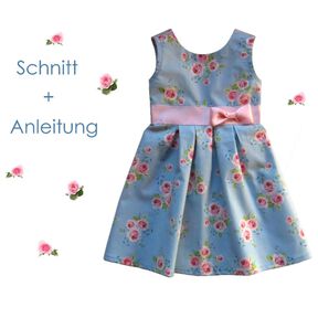 Nähanleitung + Schnitt Blumenmädchen-Kleid 74-122