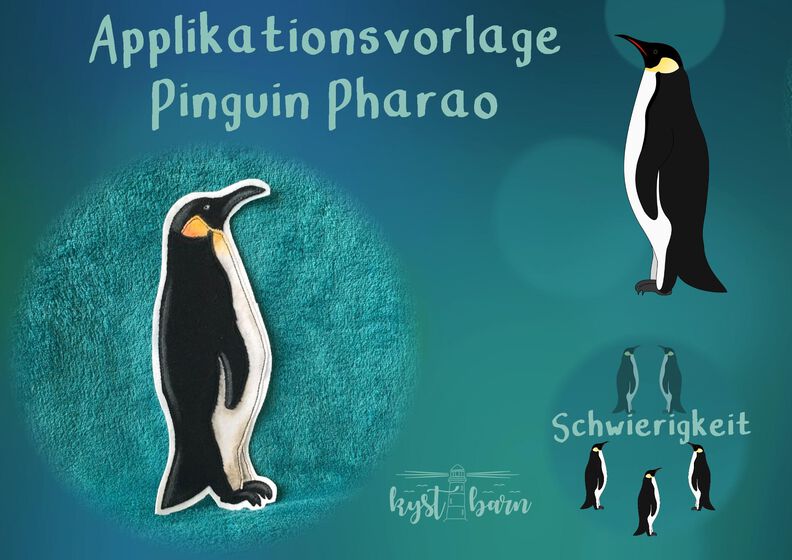 Applikationsvorlage und Nähanleitung Pinguin Papa image number 6