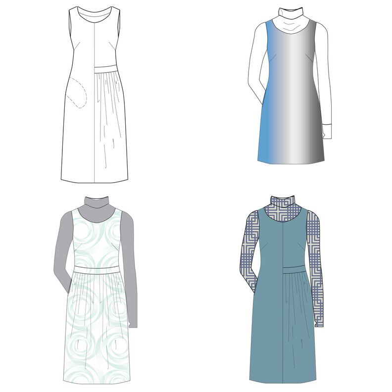 Kleid PETITE NETA Gr. 34-50 PDF-Schnitt A4, A0, Anleitung image number 8