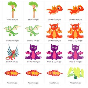 Drachen Stickdatei