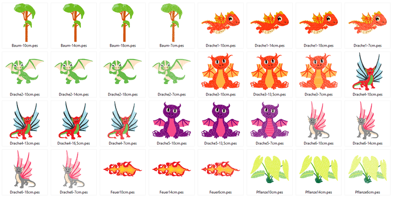 Drachen Stickdatei image number 2
