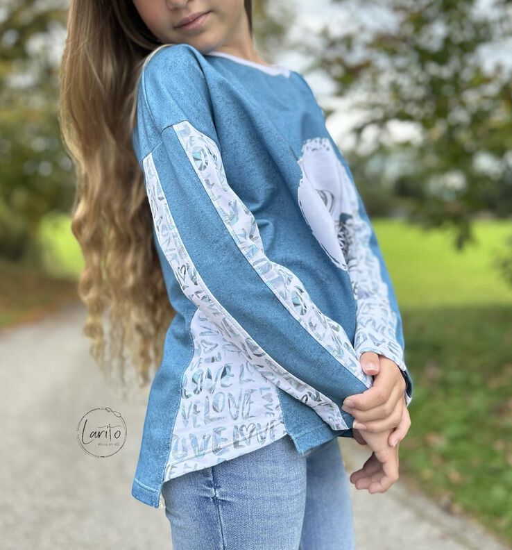lovely oversized hoodie 104-164 Pulli Crophoodie Tunika image number 5