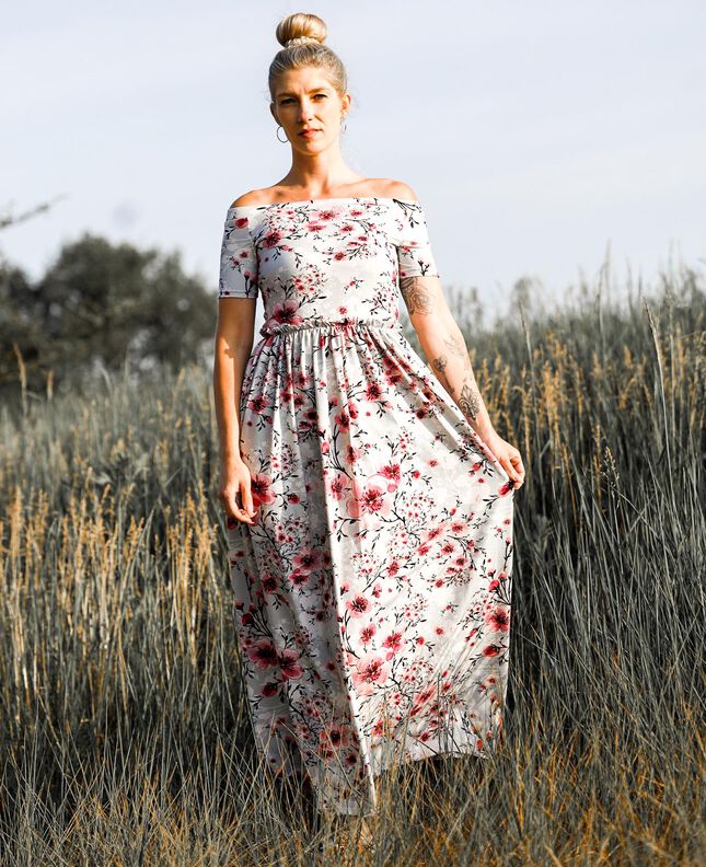 (Maxi)kleid Carmenkleid Kaya Nähanleitung und Schnittmuster  image number 3