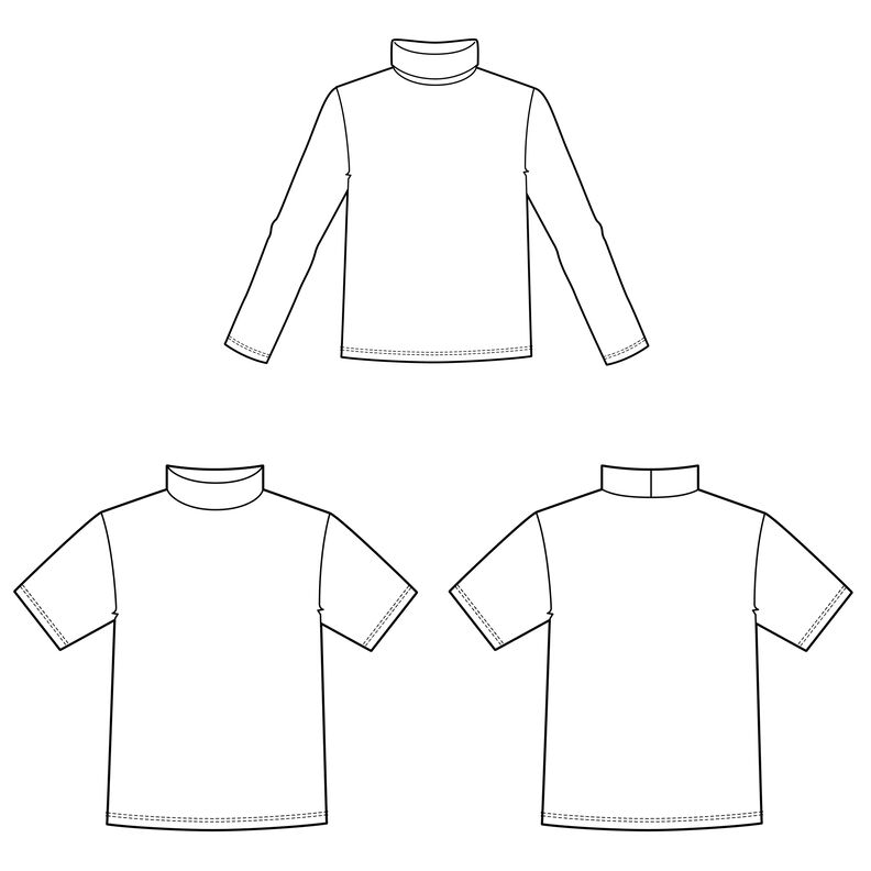 Rollkragen Shirt lang- kurzarm Damen PERAN ♥ Gr. 34-56 image number 8