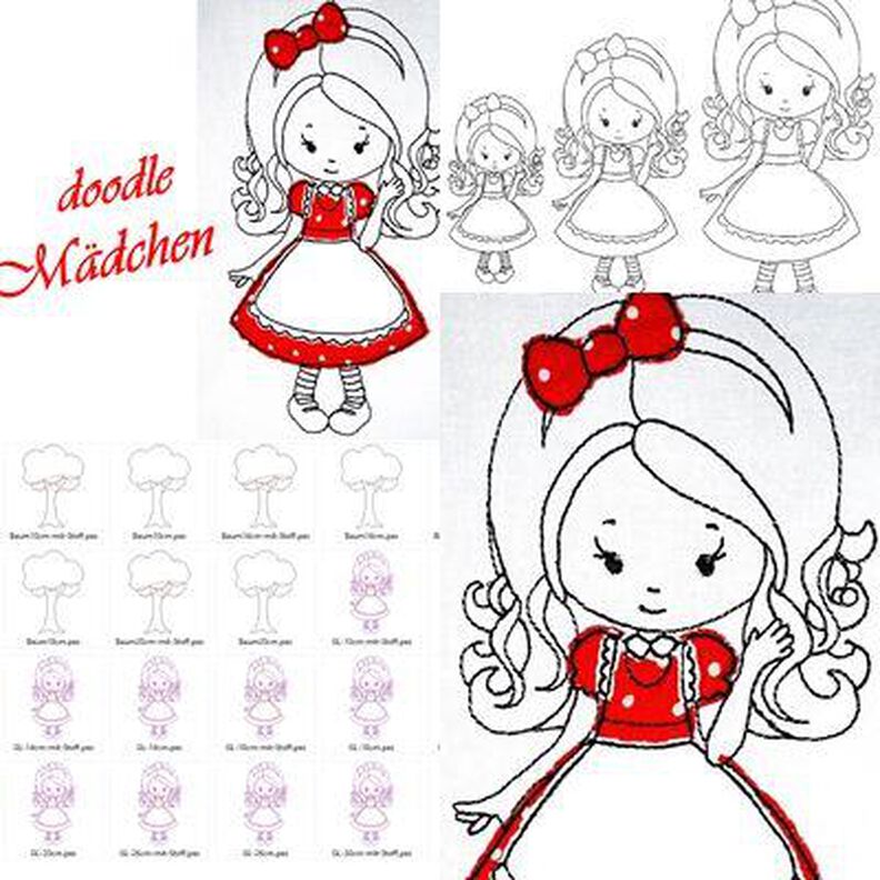 Mädchen 8er SET Bundle Stickdatei image number 8