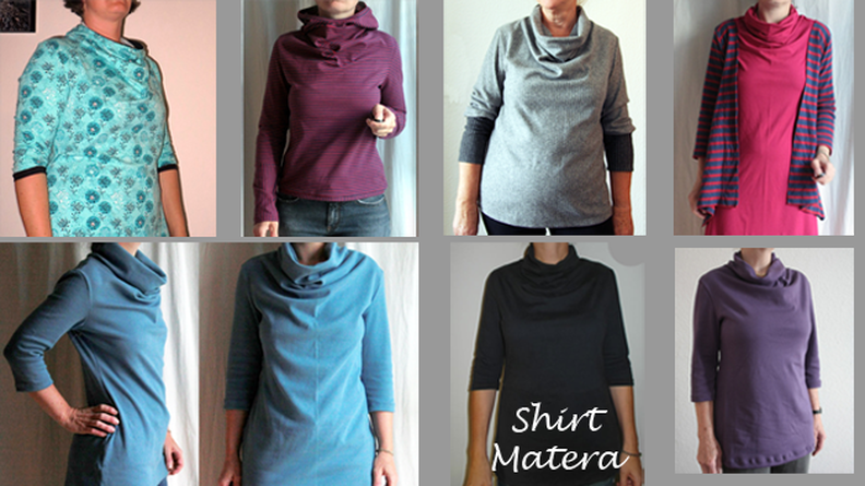 Shirt Matera Wasserfall Schnittmuster Damen 34-48 image number 3
