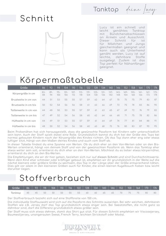 Tanktop Kinder - Schnittmuster Gr. 86-176 - deine LUCY #95 image number 10