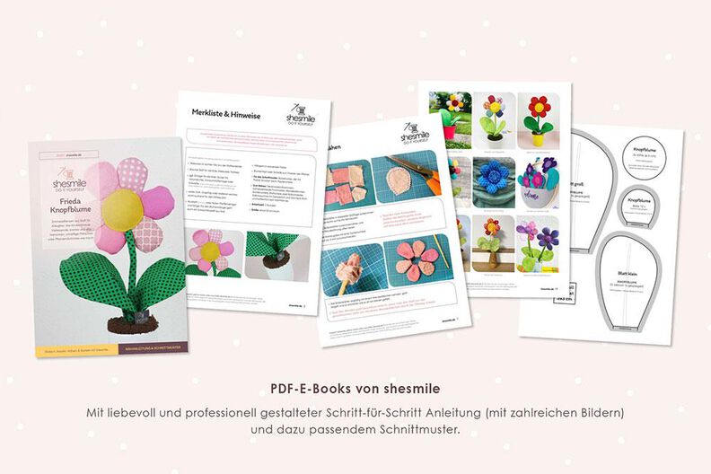 Zimmerpflanze Knopfblume (Nähanleitung & Schnittmuster) image number 3