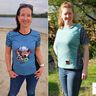 Damen Shirt mit Teilung KEREN ♥ Gr. XS-XXL thumbnail number 5