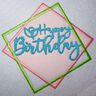Stickdatei Happy Birthday Rechteck Button Rahmen 14 Gr. thumbnail number 3