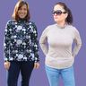 Rollkragen Shirt lang- kurzarm Damen PERAN ♥ Gr. 34-56 thumbnail number 10