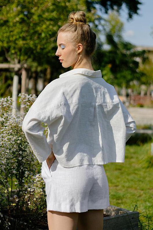 Leinen Bluse & Shorts Schnittmuster Gr. XS-XXXL Set image number 4
