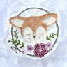 Stickdatei Reh mit Blumen doodle verschiedene Größen thumbnail number 5