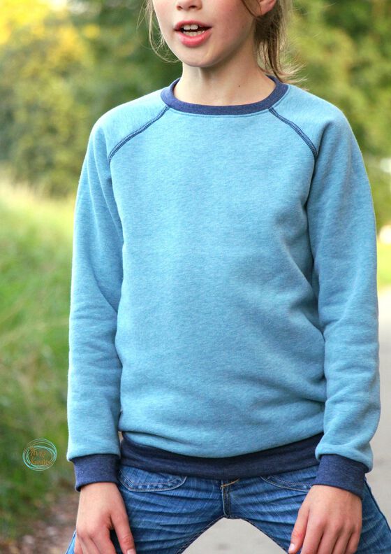 Raglan Sweater Farverig Gr. 128-170, A0, Teilungen image number 9