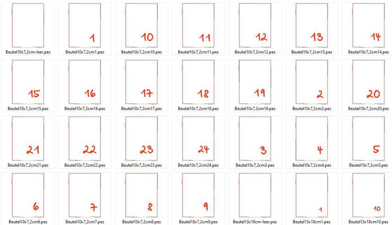 Adventskalender Beutelchen ITH Stickdatei Beutel image number 5