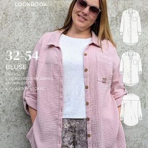 Oversizebluse – eBook Schnittmuster Gr. 32-54 – Cannes #148