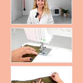 Kleid mit Wasserfallausschnitt, mit Videoanleitung XS-XXXL
