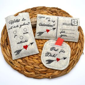 Stickdatei Valentinstag Karte Willst du mit mir gehen