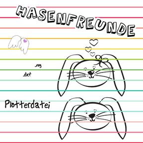 Hasenfreunde Plotterdatei Konturenplott Engelinchen