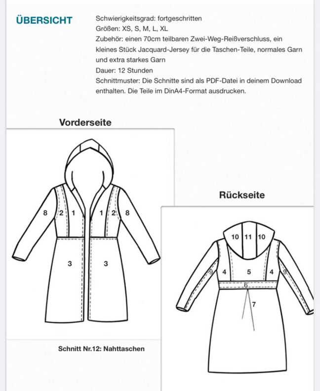 Jacke #Alisia Nähanleitung und Schnittmuster (XS-XL) image number 8
