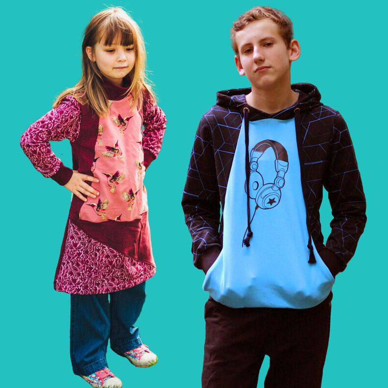 Kinder Hoodie oder Kleid viele Varianten KADO ♥ Gr. 92-164 image number 1