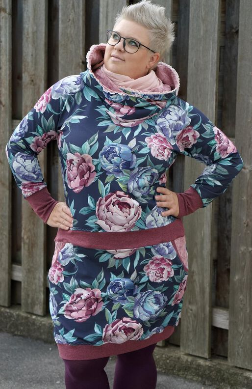 Hoodiekleid/Hoodie JULIETA Gr. 34-52 +Add on, BEAMERDATEI image number 9