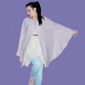 Damen Cape Poncho Hoodie Cardigan LAYAK ♥ Gr. XS-XXXL thumbnail number 7