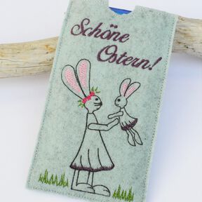 ITH Stickdatei Schokohülle Hasen 3er SET 10x18cm
