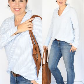 Ebook / Schnittmuster lillesol women No.38 Flora-Bluse