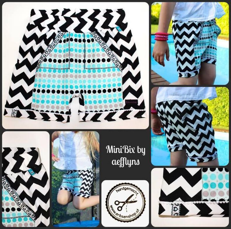 Kids Shorts für Stoffmix mit Taschen MiniBix ♥ Gr. 68-134 image number 2