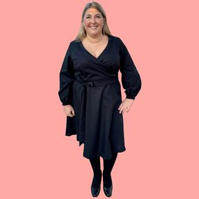 Damen Wickelkleid Bluse versch. Ärmel GAYA ♥ Gr. 34-56