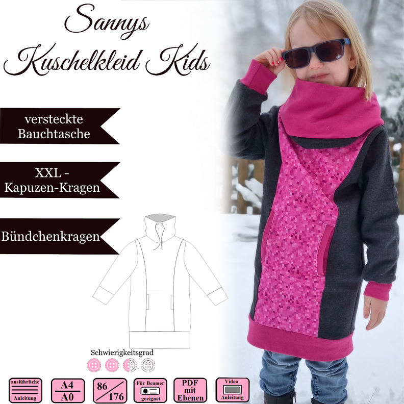 Sannys Kuschelkleid Kids–Gr 86-176–EBook und Nähanleitung  image number 1