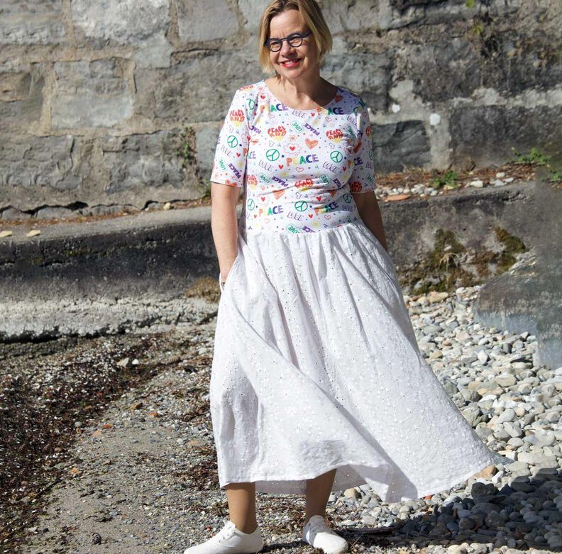 Kleid SUZANA (32-58) Materialmix Schnittmuster image number 3