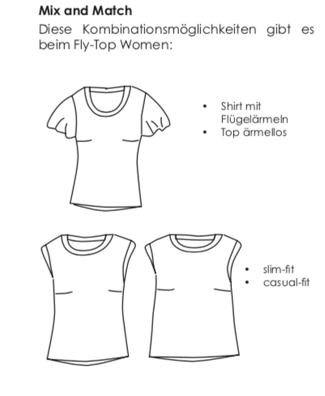 "Fly-Top  Women" Jersey-Shirt / Schnittmuster image number 3