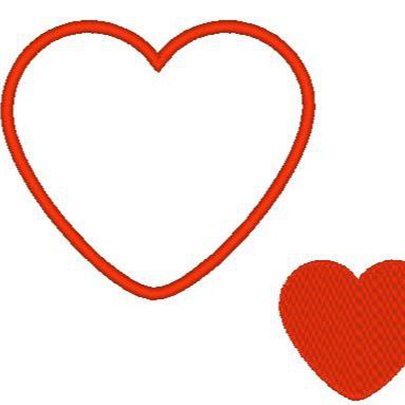 Herz Liebe Stickdatei gefüllt Appli alle Größen image number 1