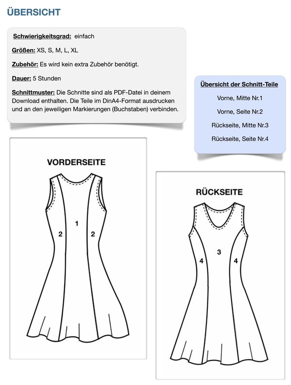 Kleid #Alina Nähanleitung und Schnittmuster (XS-XL) image number 8
