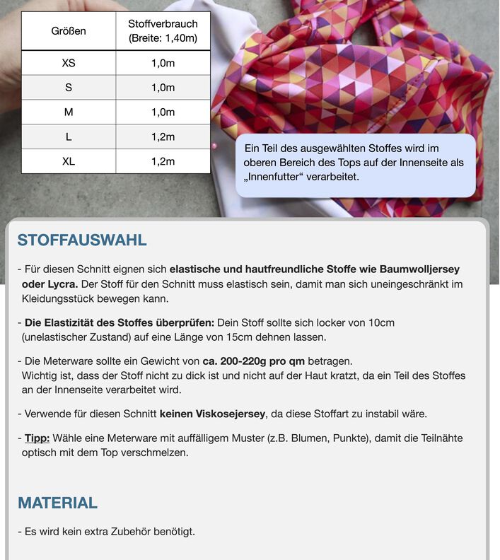 Top #Stella Nähanleitung und Schnittmuster (XS-XL) image number 9