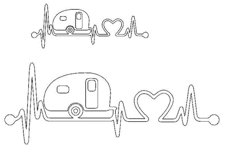 Stickdatei - Camping Liebe 8 Motive Linie Redwork image number 5