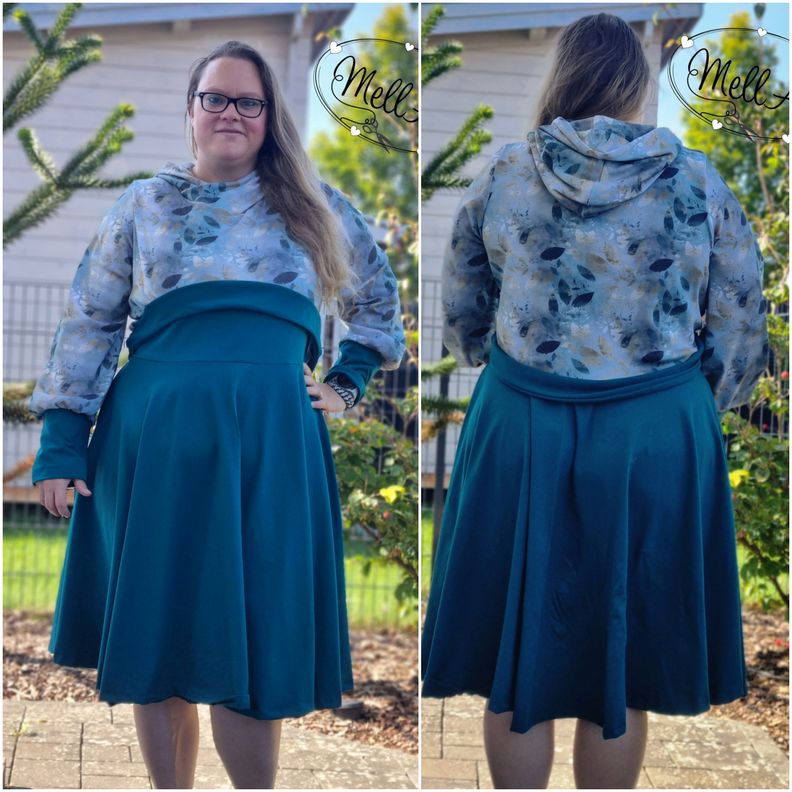 Becky Gr. 32 bis 48 Set aus Crop-Oberteil und Drehkleid image number 8