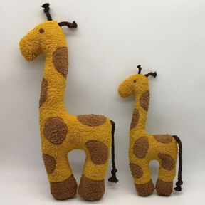 Kuschel-Giraffe,  Giraffe mit Kind aus Frottee