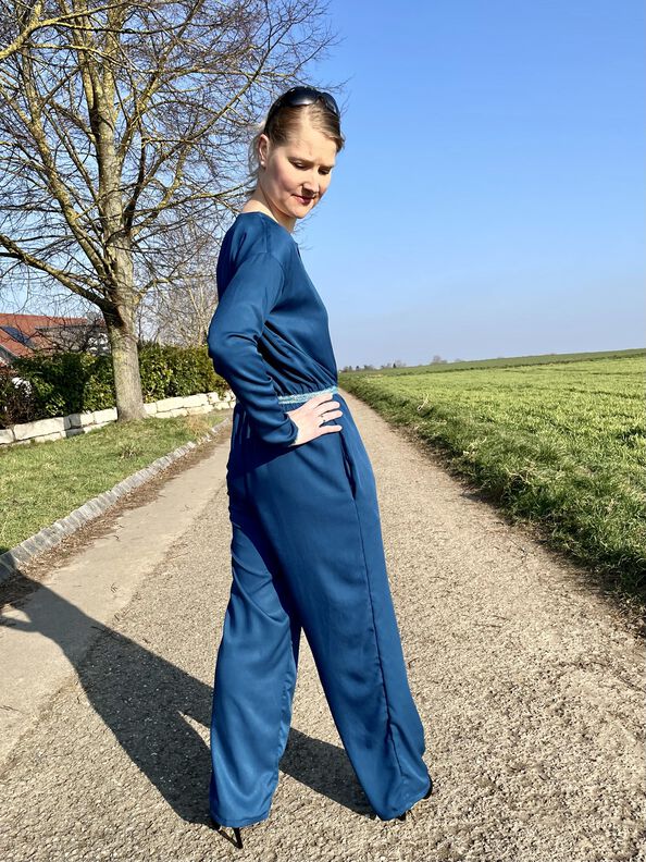 Damen Jumpsuit lange weite Hose RIANG ♥ Gr. 34 - 56 image number 9