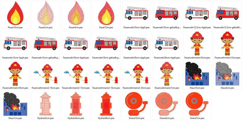 Feuerwehr Feuerwehrmann Stickdatei image number 5