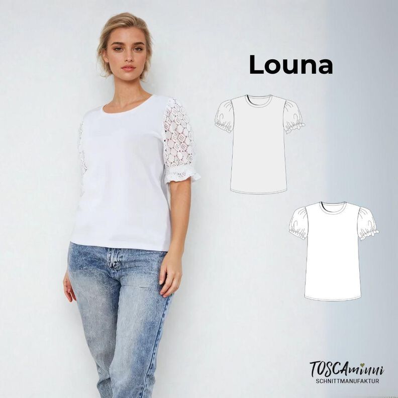 Shirt Louna mit Puffärmel Gr. 34-54 Schnittmuster image number 1