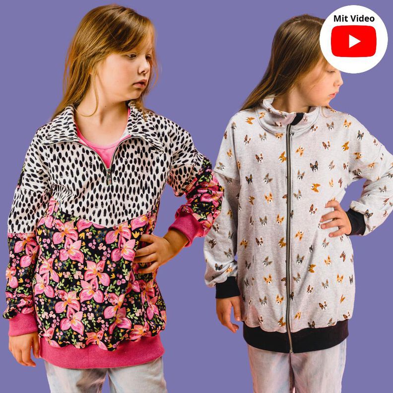 Kinder Sweater mit Zipper und Kragen BUKA ♥ Gr. 92-164 image number 1