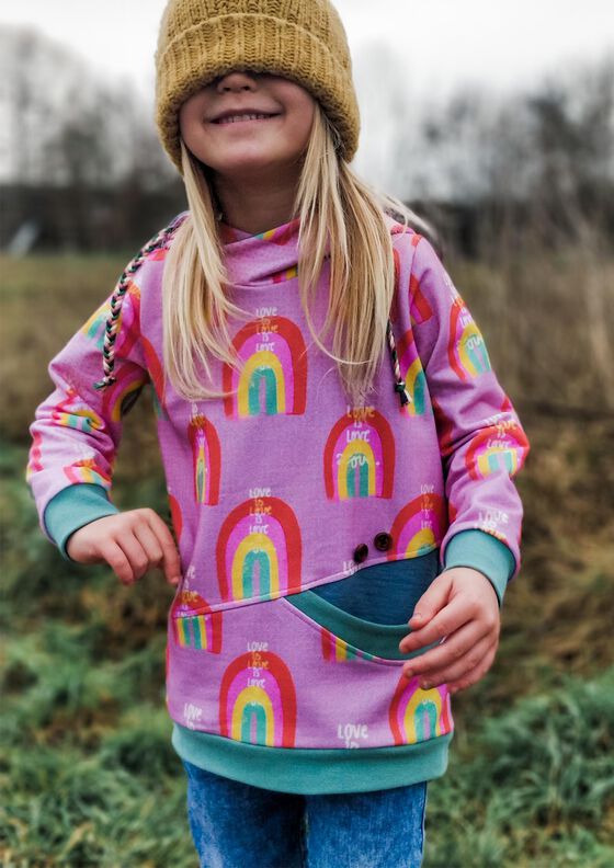 Hoodie Smiler Gr. 56-122, Lachmundtasche, Varianten, A4+A0 image number 8