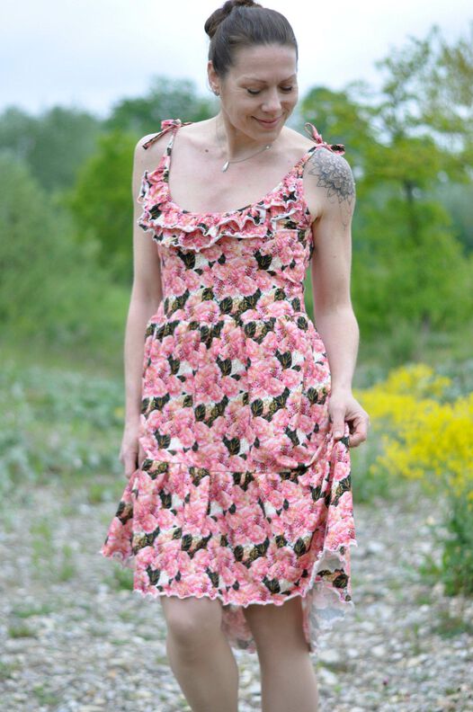 *Ladies Ruffle Dress* Sommerkleid Gr. 32 bis 56 Boho image number 9