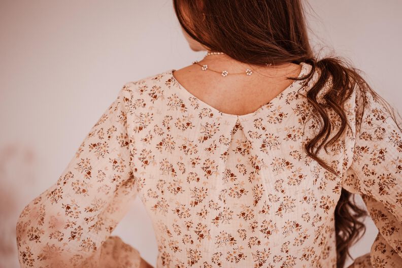 Zweiteiliges Boho Set aus weiter Hose und Bluse | Blossom image number 8