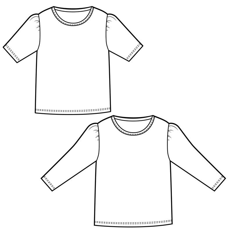 Mädchen Shirt Easy Puffärmel kurz & lang TRENDI ♥ Gr. 92-164 image number 10