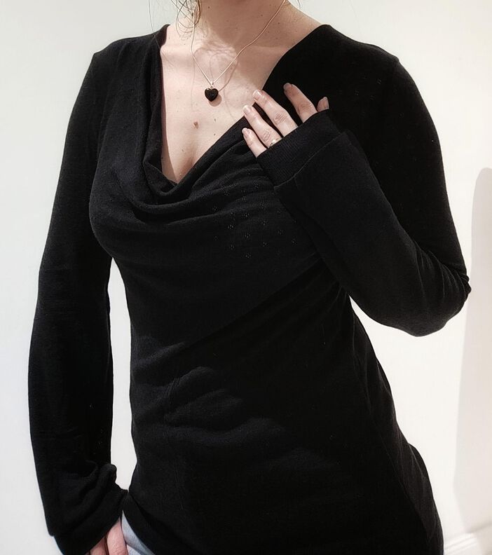 WasserfallLangarmShirt/Kleid Zazu 30-50 für dehnbare Stoffe image number 6